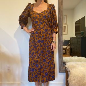 Patterned midi dress
